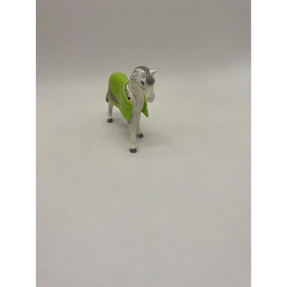 Vintage Playmobil White Speckled Horse with Blanket| Retro Toy Figurine - Picture 6 of 7